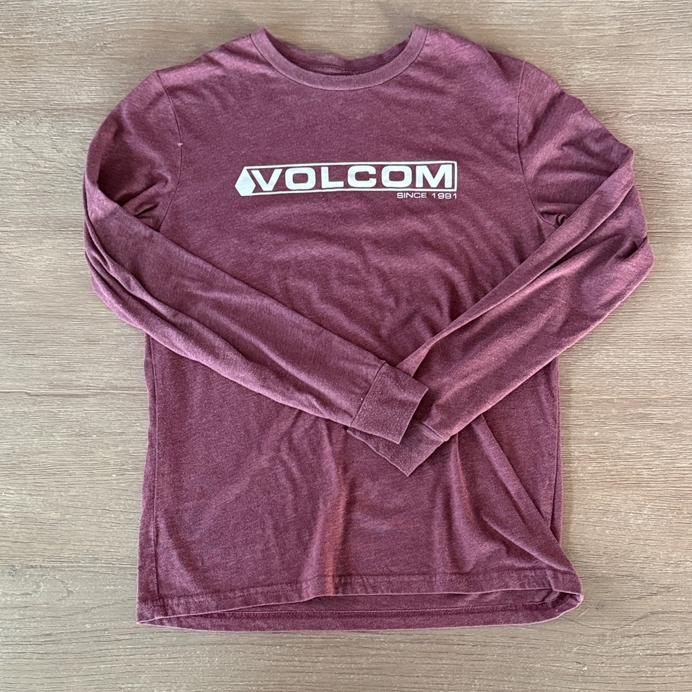 Volcom Burgundy Long Sleeve Tee